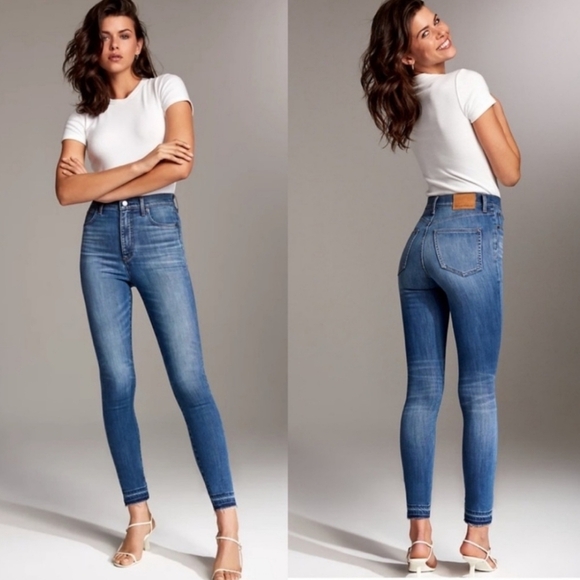 Denim Forum Nico Mid Rise Skinny Crop Jeans Size 26 - Picture 1 of 11